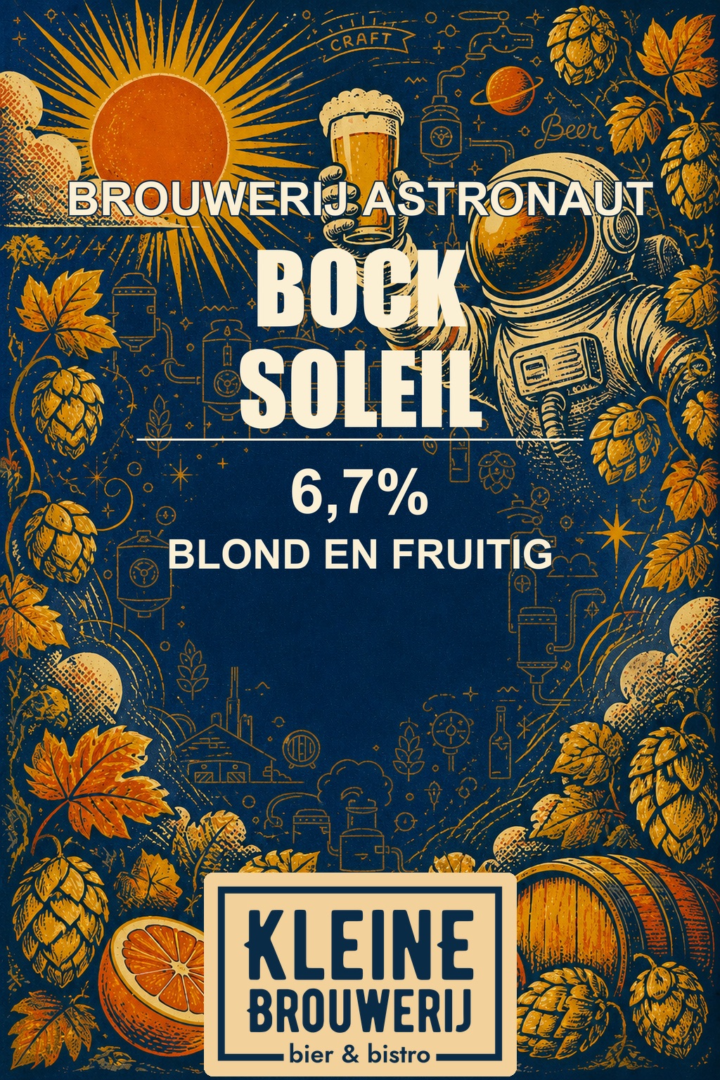 Poster Bock du Soleil van Brouwerij Astronaut
