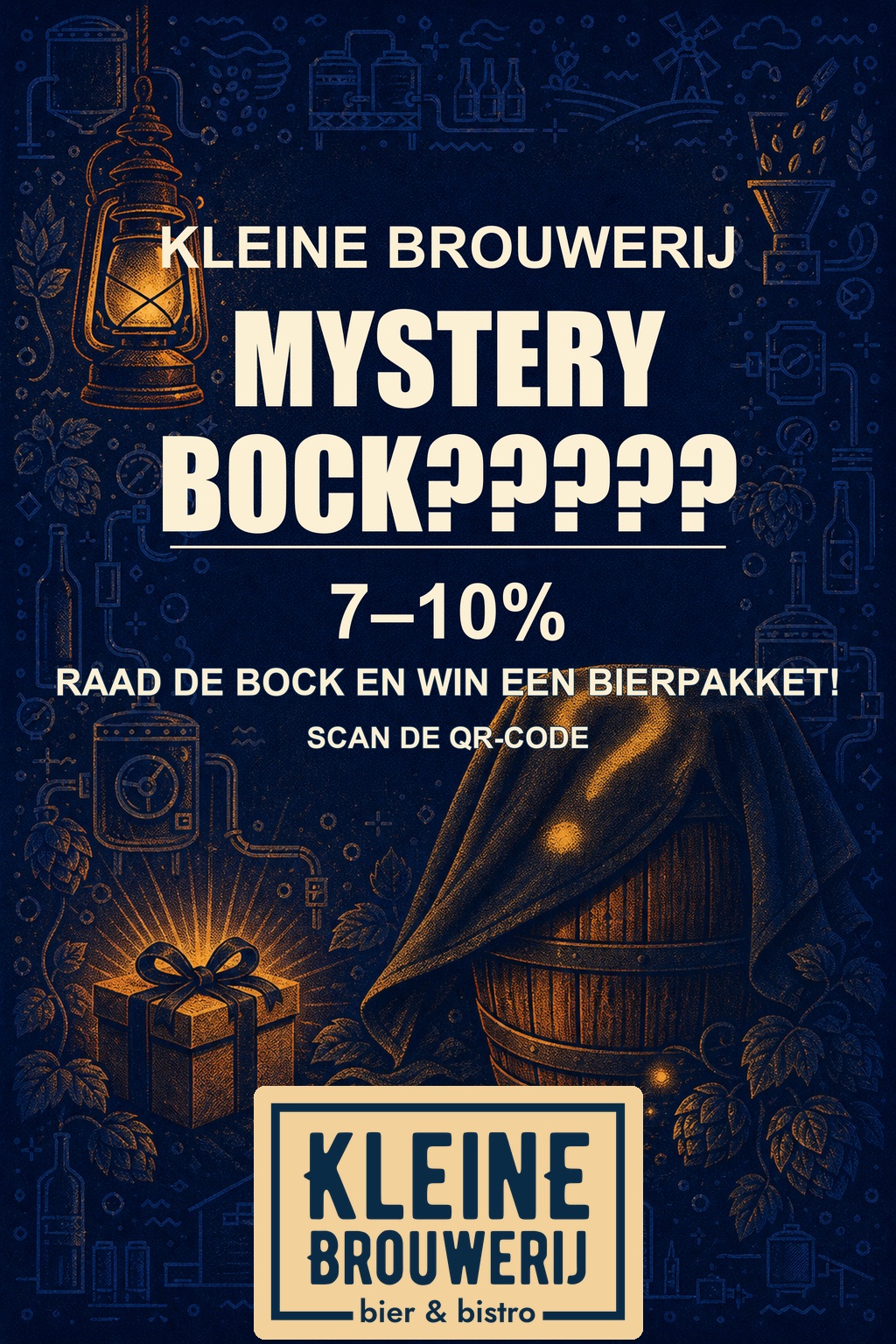 Poster Mystery Bock van Kleine Brouwerij