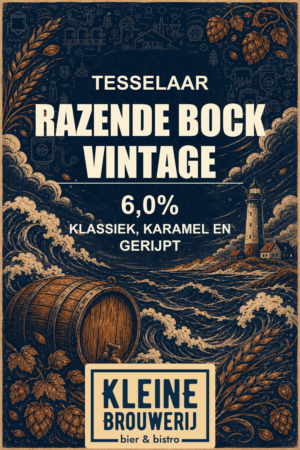 Poster Razende Bock Vintage van Tesselaar